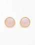 Peach Quartz Essence Stud Earrings: A Touch of Understated Elegance