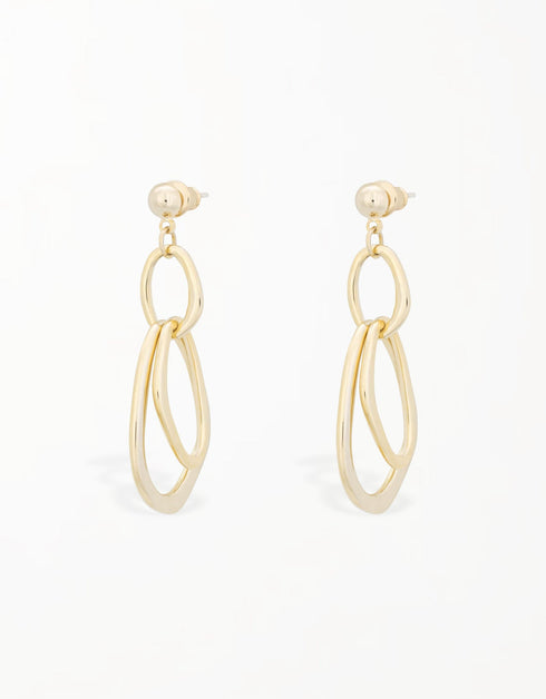 韩国风格环形吊式耳环:雕塑般的优雅