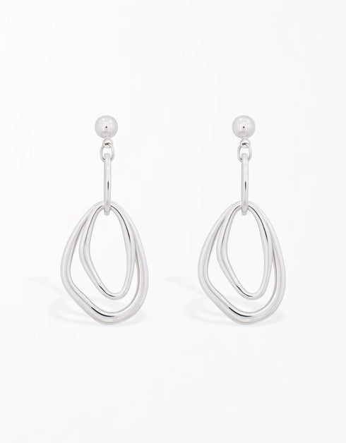 韩国风格环形吊式耳环:雕塑般的优雅