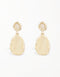 米色树脂 Oasis 吊式耳环