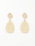 米色树脂 Oasis 吊式耳环