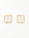 Sun-Kissed Mosaic Quartz Studs - Handcrafted Korean Artistry