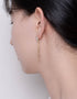 辐射光环立方氧化锆吊式耳环