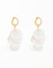 石英簇蛋圈吊式耳环