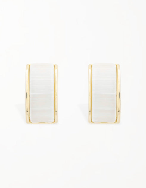 Vintage Charm Resin Studs 18k Gold Plated Stylish Design