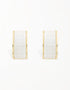Vintage Charm Resin Studs 18k Gold Plated Stylish Design