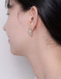 单色优雅椭圆形耳钉