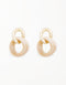 Chic Harmony: Twisted Gold & Gradient Resin Hoop Drop Earrings