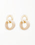 Chic Harmony: Twisted Gold & Gradient Resin Hoop Drop Earrings
