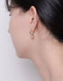 Lumina 新月形镀金氧化锆耳钉