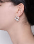 Trendsetter Cubic Zirconia Studs: Sparkling Hashtag Design