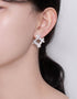 Trendsetter Cubic Zirconia Studs: Sparkling Hashtag Design