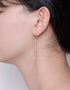 Gilded Elegance Cubic Zirconia Box Chain Shoulder Duster Earrings