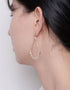 光芒四射泪珠氧化锆链式耳环