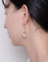 Sunset Hues Resin Hoop Drop Earrings - Elegant Design