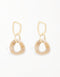 Sunset Hues Resin Hoop Drop Earrings - Elegant Design