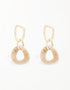 Sunset Hues Resin Hoop Drop Earrings - Elegant Design