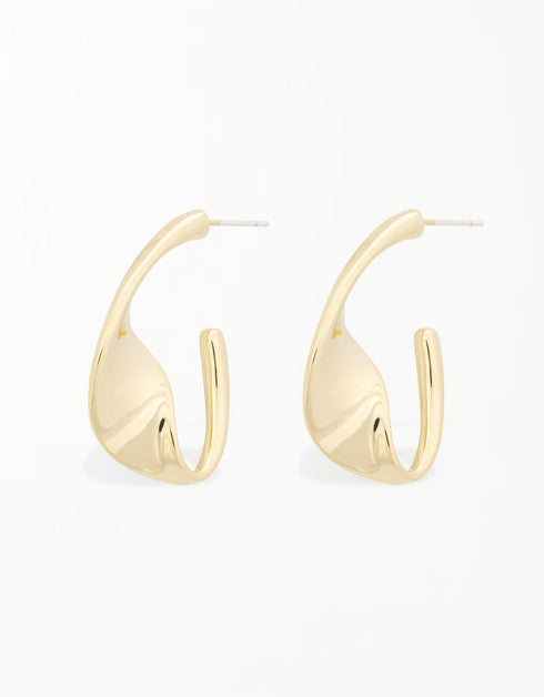 Altın Allure Geometrik Halka Küpe