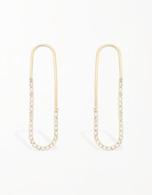 Kübik Zirkon Elegance Halka Damla Küpe