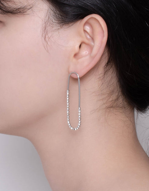 Kübik Zirkon Elegance Halka Damla Küpe