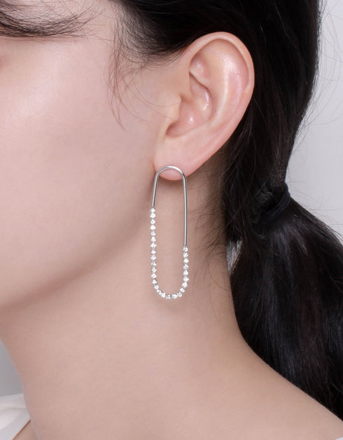 Kübik Zirkon Elegance Halka Damla Küpe