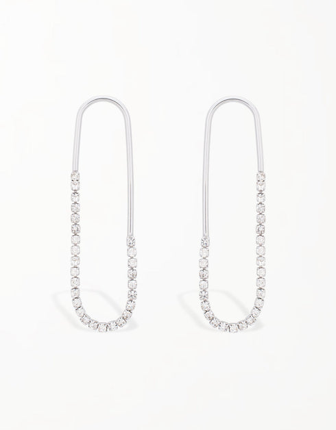 Kübik Zirkon Elegance Halka Damla Küpe