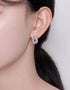 Radiant Teardrops Hoop Studs with Tapered Baguette CZ