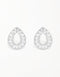Radiant Teardrops Hoop Studs with Tapered Baguette CZ