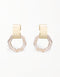 Geometric Glamour Octagonal Hoop Drop Earrings