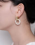 Geometric Glamour Octagonal Hoop Drop Earrings