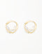Swirling Sparkle Studs with Baguette CZ, Asymmetrical design