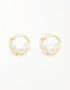 Swirling Sparkle Studs with Baguette CZ, Asymmetrical design