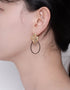 Geometric Elegance Resin Hoop Drop Earrings: Modern design