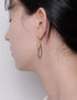 Geometric Elegance Resin Hoop Drop Earrings: Modern design