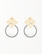 Geometric Elegance Resin Hoop Drop Earrings: Modern design