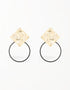 Geometric Elegance Resin Hoop Drop Earrings: Modern design