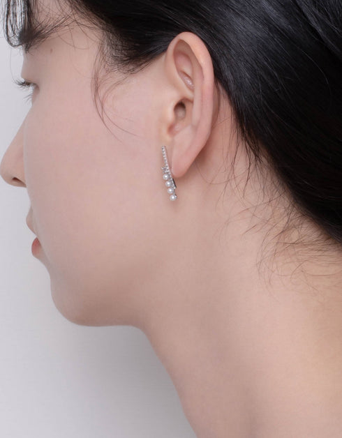 Lumière 珍珠层叠耳环