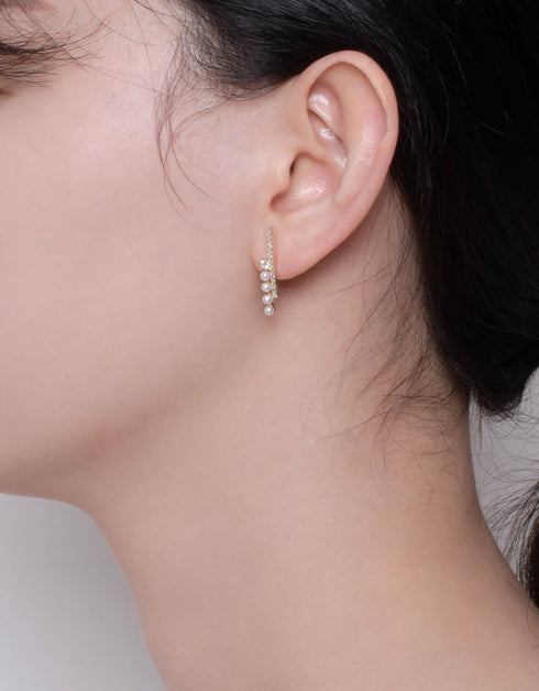 Lumière 珍珠层叠耳环