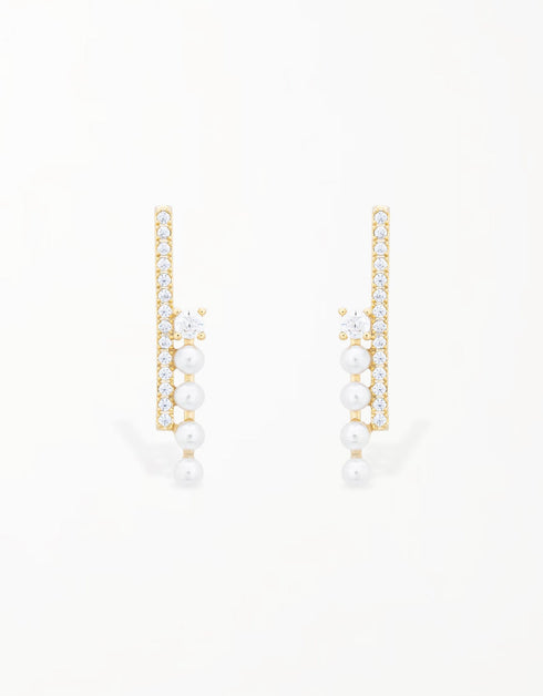 Lumière 珍珠层叠耳环