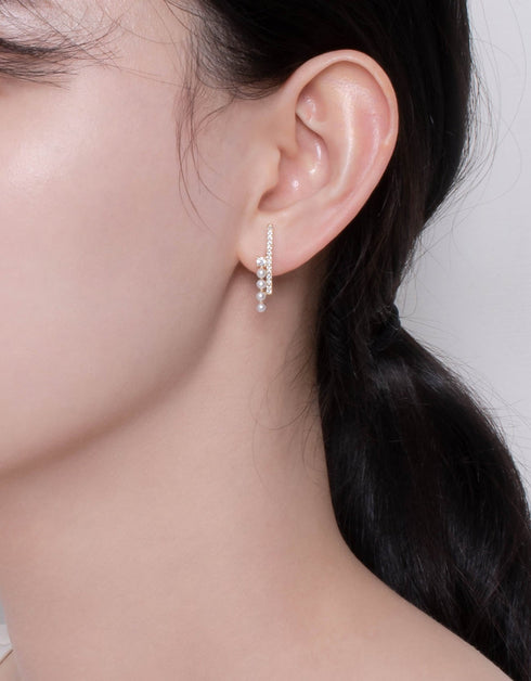 Lumière 珍珠层叠耳环