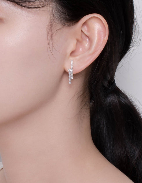 Lumière 珍珠层叠耳环