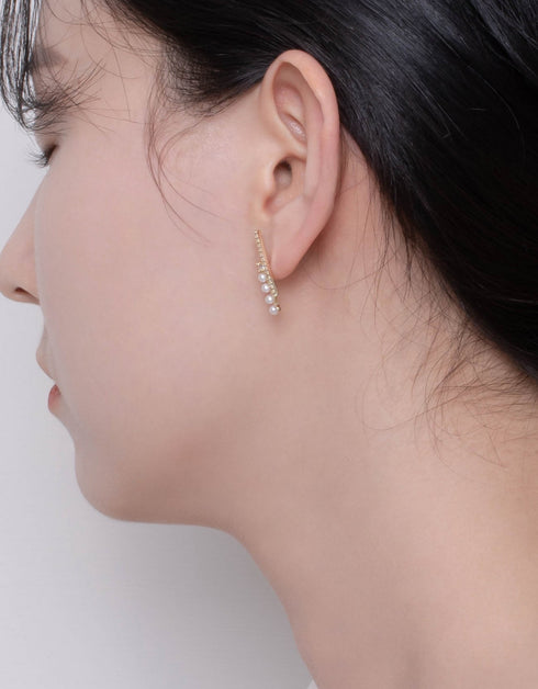 Lumière 珍珠层叠耳环