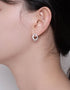 Diamond Gleam Stud Earrings: Sparkling CZ, Platinum-Plated