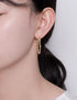 Soft Curve Hexagon Hinged Hoops - 18K Gold & Platinum Styles