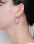 Soft Curve Hexagon Hinged Hoops - 18K Gold & Platinum Styles